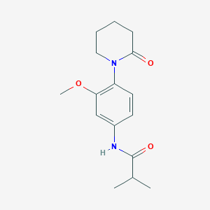 molecular formula C16H22N2O3 B2888479 N-(3-methoxy-4-(2-oxopiperidin-1-yl)phenyl)isobutyramide CAS No. 941978-77-4