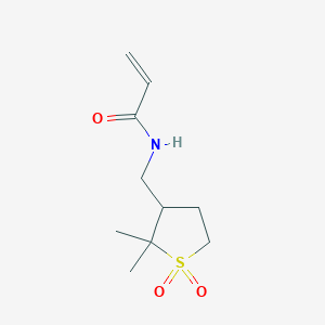 molecular formula C10H17NO3S B2888487 N-[(2,2-Dimethyl-1,1-dioxothiolan-3-yl)methyl]prop-2-enamide CAS No. 2361640-80-2