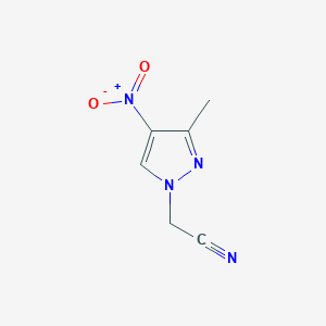 molecular formula C6H6N4O2 B2888493 (3-Methyl-4-nitro-1H-pyrazol-1-YL)acetonitrile CAS No. 1006955-98-1