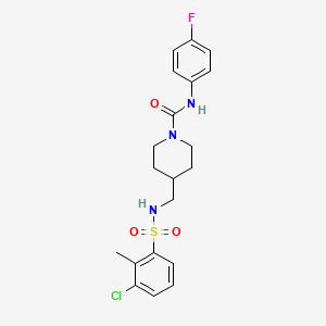 4-((3-chloro-2-methylphenylsulfonamido)methyl)-N-(4-fluorophenyl)piperidine-1-carboxamide