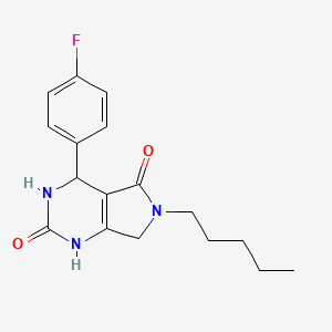 4-(4-fluorophenyl)-6-pentyl-3,4,6,7-tetrahydro-1H-pyrrolo[3,4-d]pyrimidine-2,5-dione