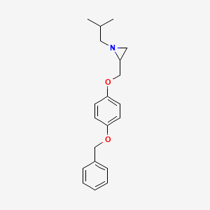molecular formula C20H25NO2 B2888498 1-(2-Methylpropyl)-2-[(4-phenylmethoxyphenoxy)methyl]aziridine CAS No. 2418726-47-1