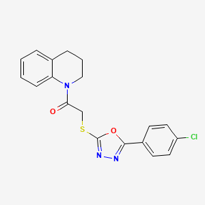 2-((5-(4-chlorophenyl)-1,3,4-oxadiazol-2-yl)thio)-1-(3,4-dihydroquinolin-1(2H)-yl)ethanone