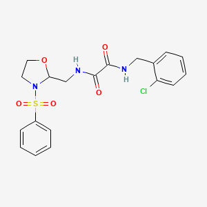 N1-(2-chlorobenzyl)-N2-((3-(phenylsulfonyl)oxazolidin-2-yl)methyl)oxalamide