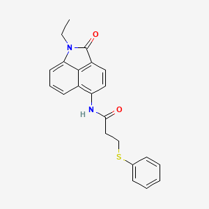 molecular formula C22H20N2O2S B2888504 N-(1-ethyl-2-oxo-1,2-dihydrobenzo[cd]indol-5-yl)-3-(phenylthio)propanamide CAS No. 393837-34-8