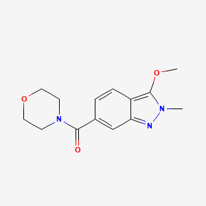 molecular formula C14H17N3O3 B2888506 (3-methoxy-2-methyl-2H-indazol-6-yl)(morpholino)methanone CAS No. 1421462-48-7