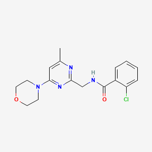 2-chloro-N-((4-methyl-6-morpholinopyrimidin-2-yl)methyl)benzamide