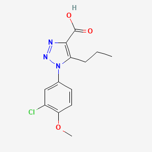 molecular formula C13H14ClN3O3 B2888510 1-(3-氯-4-甲氧基苯基)-5-丙基-1H-1,2,3-三唑-4-羧酸 CAS No. 1329414-35-8