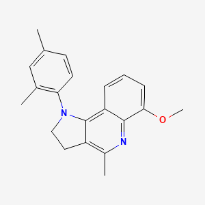 molecular formula C21H22N2O B2888513 1-(2,4-二甲基苯基)-6-甲氧基-4-甲基-2,3-二氢-1H-吡咯并[3,2-c]喹啉 CAS No. 860789-58-8