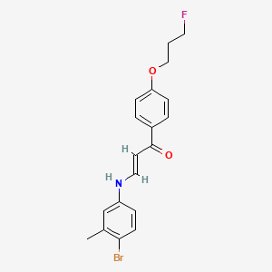 molecular formula C19H19BrFNO2 B2888514 (E)-3-(4-溴-3-甲基苯胺基)-1-[4-(3-氟丙氧基)苯基]丙-2-烯-1-酮 CAS No. 477889-13-7