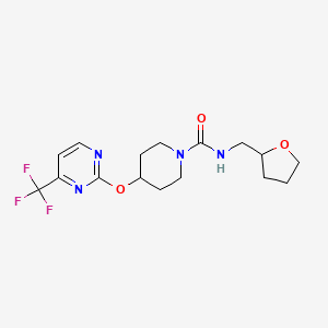 N-(Oxolan-2-ylmethyl)-4-[4-(trifluoromethyl)pyrimidin-2-yl]oxypiperidine-1-carboxamide