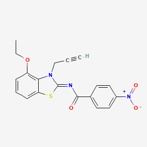 N-(4-ethoxy-3-prop-2-ynyl-1,3-benzothiazol-2-ylidene)-4-nitrobenzamide