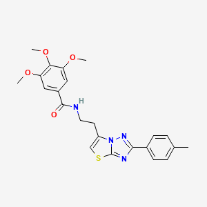 3,4,5-trimethoxy-N-(2-(2-(p-tolyl)thiazolo[3,2-b][1,2,4]triazol-6-yl)ethyl)benzamide
