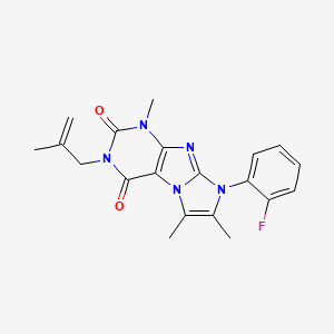6-(2-Fluorophenyl)-4,7,8-trimethyl-2-(2-methylprop-2-enyl)purino[7,8-a]imidazole-1,3-dione