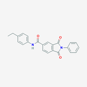 molecular formula C23H18N2O3 B288855 N-(4-ethylphenyl)-1,3-dioxo-2-phenyl-5-isoindolinecarboxamide 