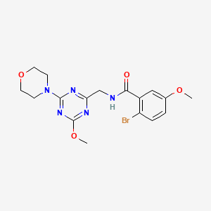 2-bromo-5-methoxy-N-((4-methoxy-6-morpholino-1,3,5-triazin-2-yl)methyl)benzamide