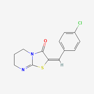 (2E)-2-[(4-chlorophenyl)methylidene]-6,7-dihydro-5H-[1,3]thiazolo[3,2-a]pyrimidin-3-one