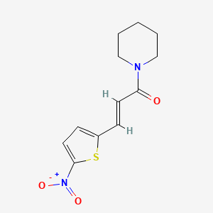 (E)-3-(5-nitrothiophen-2-yl)-1-(piperidin-1-yl)prop-2-en-1-one