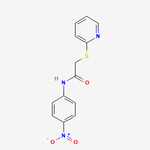 molecular formula C13H11N3O3S B2888562 N-(4-硝基苯基)-2-(吡啶-2-基硫代)乙酰胺 CAS No. 331710-38-4