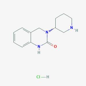 molecular formula C13H18ClN3O B2888564 3-[(3R)-Piperidin-3-yl]-1,2,3,4-tetrahydroquinazolin-2-one hydrochloride CAS No. 1389310-10-4