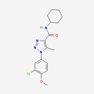 1-(3-chloro-4-methoxyphenyl)-N-cyclohexyl-5-methyl-1H-1,2,3-triazole-4-carboxamide