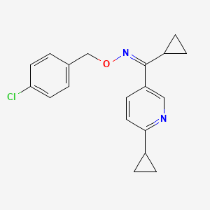 molecular formula C19H19ClN2O B2888569 cyclopropyl(6-cyclopropyl-3-pyridinyl)methanone O-(4-chlorobenzyl)oxime CAS No. 860784-54-9