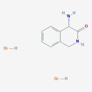 molecular formula C9H12Br2N2O B2888582 4-Amino-1,2-dihydroisoquinolin-3(4H)-one dihydrobromide CAS No. 1588440-86-1