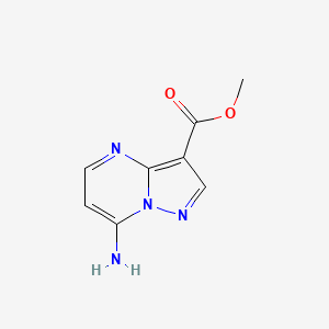 molecular formula C8H8N4O2 B2888607 7-氨基吡唑并[1,5-a]嘧啶-3-甲酸甲酯 CAS No. 1784334-86-6