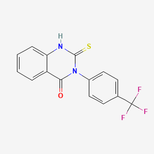 molecular formula C15H9F3N2OS B2888608 2-硫代-3-(4-(三氟甲基)苯基)-2,3-二氢喹唑啉-4(1H)-酮 CAS No. 325856-65-3