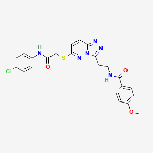 B2888613 N-(2-(6-((2-((4-chlorophenyl)amino)-2-oxoethyl)thio)-[1,2,4]triazolo[4,3-b]pyridazin-3-yl)ethyl)-4-methoxybenzamide CAS No. 872995-64-7
