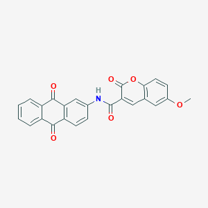 molecular formula C25H15NO6 B288862 N-(9,10-dioxo-9,10-dihydro-2-anthracenyl)-6-methoxy-2-oxo-2H-chromene-3-carboxamide 