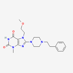 7-(2-methoxyethyl)-3-methyl-8-(4-phenethylpiperazin-1-yl)-1H-purine-2,6(3H,7H)-dione
