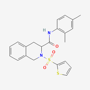 molecular formula C22H22N2O3S2 B2888629 N-(2,4-dimethylphenyl)-2-(thiophen-2-ylsulfonyl)-1,2,3,4-tetrahydroisoquinoline-3-carboxamide CAS No. 1093122-21-4
