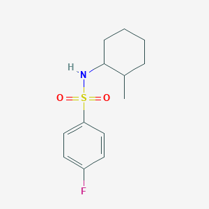 molecular formula C13H18FNO2S B288863 4-fluoro-N-(2-methylcyclohexyl)benzenesulfonamide 