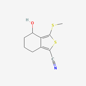 4-Hydroxy-3-methylsulfanyl-4,5,6,7-tetrahydro-2-benzothiophene-1-carbonitrile