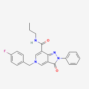 5-(4-fluorobenzyl)-3-oxo-2-phenyl-N-propyl-3,5-dihydro-2H-pyrazolo[4,3-c]pyridine-7-carboxamide