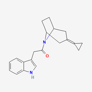 molecular formula C20H22N2O B2888641 1-{3-cyclopropylidene-8-azabicyclo[3.2.1]octan-8-yl}-2-(1H-indol-3-yl)ethan-1-one CAS No. 2194843-94-0