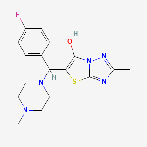 5-((4-Fluorophenyl)(4-methylpiperazin-1-yl)methyl)-2-methylthiazolo[3,2-b][1,2,4]triazol-6-ol