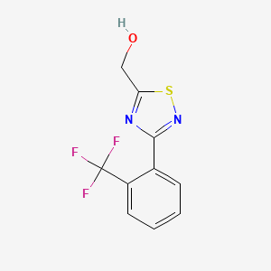 molecular formula C10H7F3N2OS B2888644 {3-[2-(三氟甲基)苯基]-1,2,4-噻二唑-5-基}甲醇 CAS No. 1909309-36-9