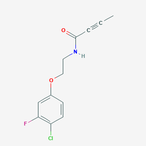 N-[2-(4-Chloro-3-fluorophenoxy)ethyl]but-2-ynamide