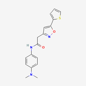 N-(4-(dimethylamino)phenyl)-2-(5-(thiophen-2-yl)isoxazol-3-yl)acetamide
