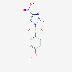 molecular formula C12H13N3O5S B288866 1-[(4-ethoxyphenyl)sulfonyl]-4-nitro-2-methyl-1H-imidazole 