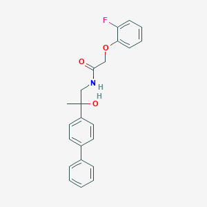 molecular formula C23H22FNO3 B2888661 N-(2-([1,1'-biphenyl]-4-yl)-2-hydroxypropyl)-2-(2-fluorophenoxy)acetamide CAS No. 1396872-65-3