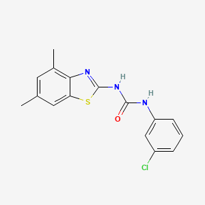 molecular formula C16H14ClN3OS B2888695 1-(3-Chlorophenyl)-3-(4,6-dimethyl-1,3-benzothiazol-2-yl)urea CAS No. 476281-23-9