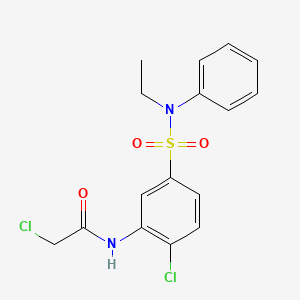 2-chloro-N-{2-chloro-5-[ethyl(phenyl)sulfamoyl]phenyl}acetamide