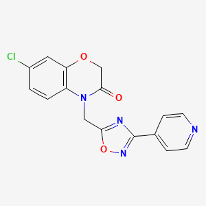 molecular formula C16H11ClN4O3 B2888722 7-氯-4-((3-(吡啶-4-基)-1,2,4-恶二唑-5-基)甲基)-2H-苯并[b][1,4]噁嗪-3(4H)-酮 CAS No. 1105232-38-9