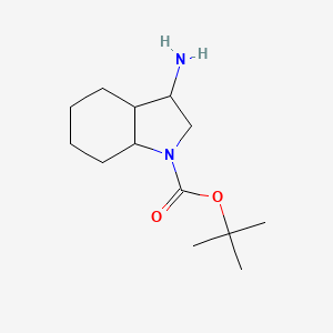 molecular formula C13H24N2O2 B2888723 叔丁基 3-氨基八氢-1H-吲哚-1-羧酸酯 CAS No. 1782247-66-8