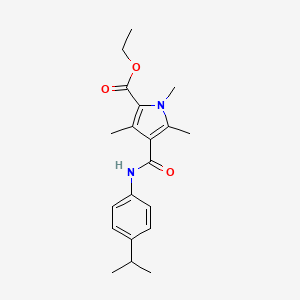 ethyl 4-((4-isopropylphenyl)carbamoyl)-1,3,5-trimethyl-1H-pyrrole-2-carboxylate