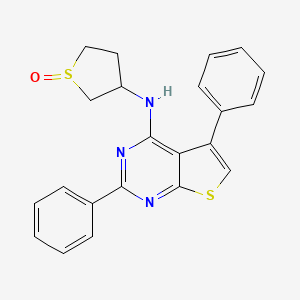 molecular formula C22H19N3OS2 B2888725 N-(1-氧杂硫环-3-基)-2,5-二苯基噻并[2,3-d]嘧啶-4-胺 CAS No. 1394648-11-3