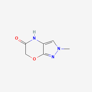 molecular formula C6H7N3O2 B2888737 2-甲基-4H-吡唑并[3,4-b][1,4]恶嗪-5-酮 CAS No. 2460757-71-3